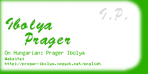 ibolya prager business card